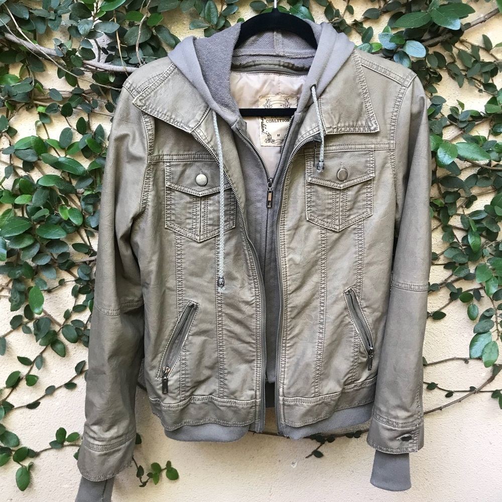 Downtown Coalition Faux Leather Jacket